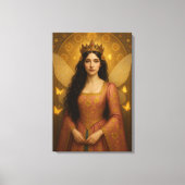 005_A fairy princess in rose pink. Canvas Afdruk (Voorkant)