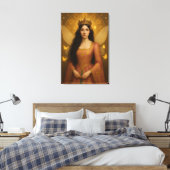 005_A fairy princess in rose pink. Canvas Afdruk (Insitu (Slaapkamer))