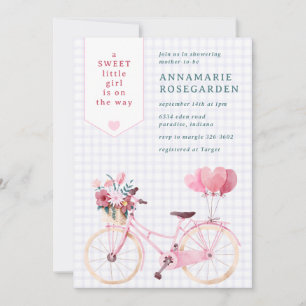 005 Iris Paarse Zoete Bloem Meisjesfiets Baby Show Kaart