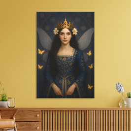 006_A fairy princess in royal blue. Canvas Afdruk