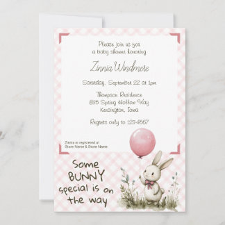 008 Blush Roze • Some Bunny Special Baby Shower Kaart