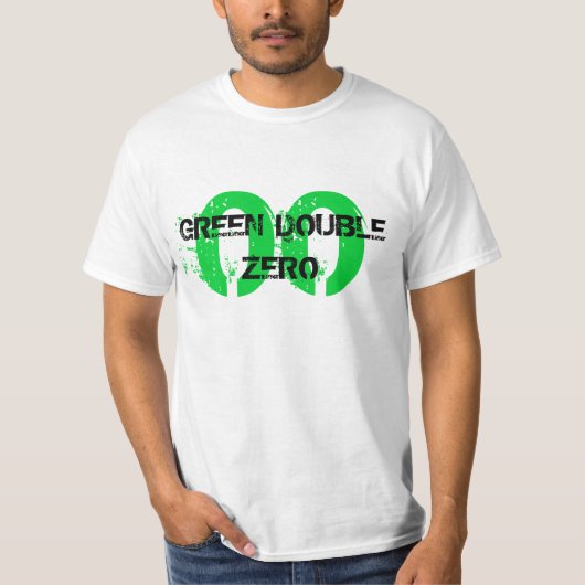 00, GROENE DUBBELE ZERO T-SHIRT (Voorkant)