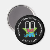 00 jaar en liefhebbend - verjaardag magneet (Voorkant / Achterkant)