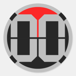00 LvL 1.5 duim Sticker