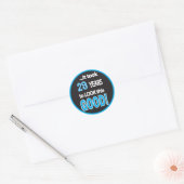 00e verjaardag - Blauw Ronde Sticker (Envelop)