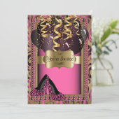 00e verjaardag | Roze holeopluis Kaart (Staand voorkant)