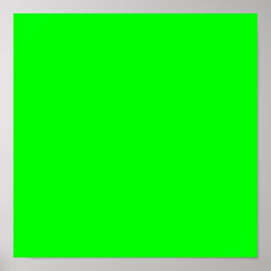 00FF00 Lime Green Poster (Voorkant)