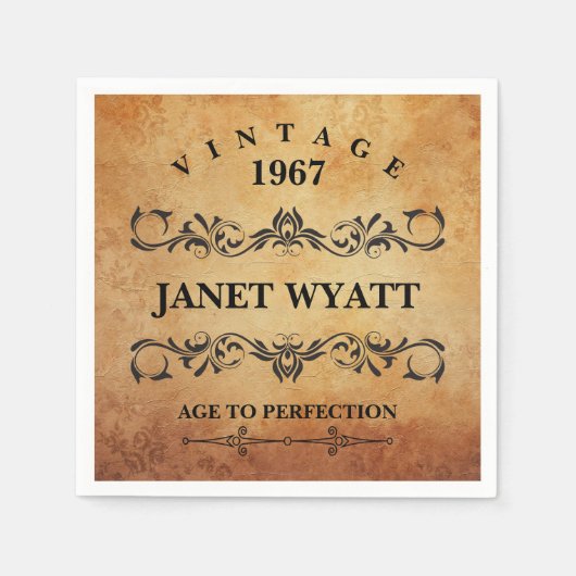  00th Birthday-ontwerp Servetten (Voorkant)