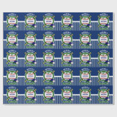 00th Birthday Party - Baseball - Donkergroen Cadeaupapier (Vlak)