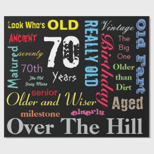 00th Happy Birthday in een groot graffiti-ontwerp Cadeaupapier