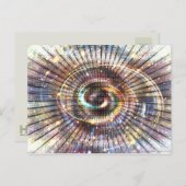 0100101010001101 (deel 2) | code binaire cyberspac briefkaart (Voorkant / Achterkant)