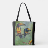 0108 - Sac fourre-tout d'oiseaux tropicaux (Dos)