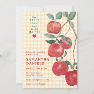 010 Amber Appel van Ons Oog Gingham Baby Shower Kaart