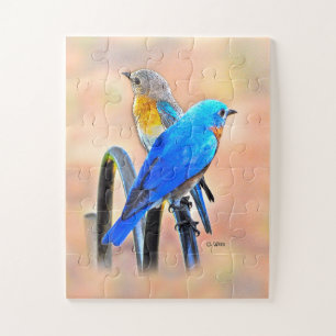 010 enfants du puzzle 11x14 d'amour d'oiseau bleu