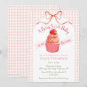 011 Terracotta Bes Berry Zoete Aardbei Baby Shower Kaart (Voorkant / Achterkant)
