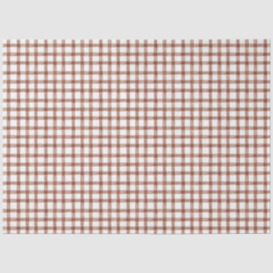 013 Chocolade Bruine Gingham Tissue Papier