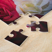 0140-Trouwtaart met Ringen, Rozen Puzzel (Zijkant)