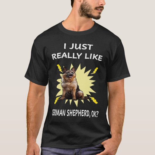 014 Ik hou echt van Duitse herder OK T-shirt (Voorkant)