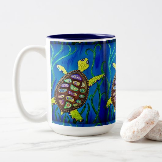 0156 - Mug de tortue de mer (Avec donut)