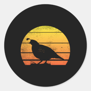 015719 Kwartelvogel fazant jacht boog jager Ronde Sticker