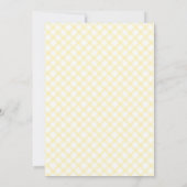 015 Citroen Gele Madeliefjes Strik Gingham Baby Sh Kaart (Achterkant)