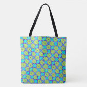 0167 - Fleurs vertes - Sac fourre-tout (Devant)