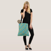 0167 - Fleurs vertes - Sac fourre-tout (Sur le modèle)