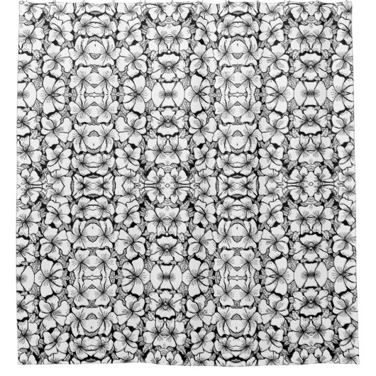 0167 - Hibiscus - Rideau de douche (Devant)