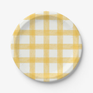 016 Marigold Watercolor Gingham Kleine Papieren Bo Bordje
