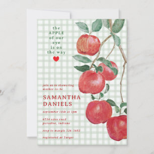 019 Forest Appel van Ons Oog Gingham Baby Shower Kaart