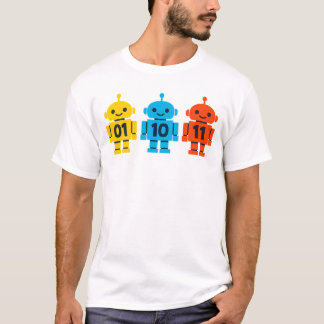 01 10 11 Robots Binaire Code Schattig Tech Design T-shirt