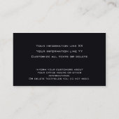 01 Carte de visite professionnel moderne noir blan (Dos)