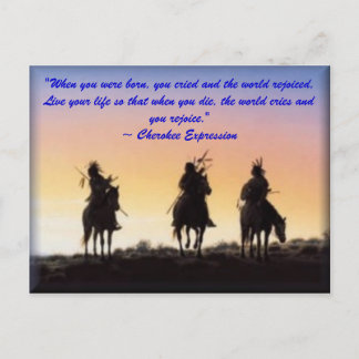 01_native_american, "Toen je geboren werd, cr... Briefkaart