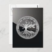 [01] Silver Celtic Tree of Life Briefkaart (Voorkant / Achterkant)