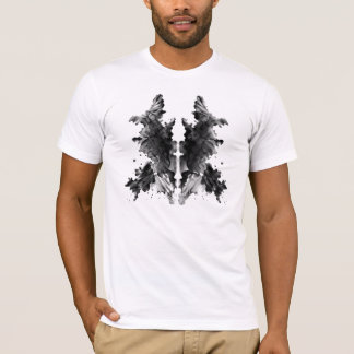 01 Zwarte Rorschach Inktvlek Abstracte Kunst T-Shi T-shirt
