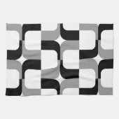 020614 - Grijs en zwart op wit Theedoek (Horizontaal)