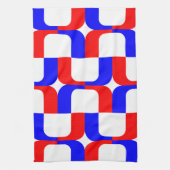 020614 - Rood en blauw op wit Theedoek (Verticaal)