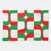 020614 - Rood en groen op wit Theedoek (Horizontaal)