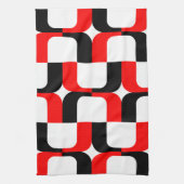 020614 - Rood en zwart op wit Theedoek (Verticaal)