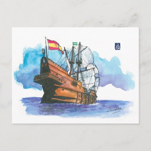 (027) El Galéon Sailships Briefkaart (Voorkant)