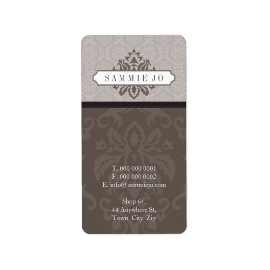 027 Sammie Jo :: ÉTIQUETTE DE ADRESSE LOGO (Devant)