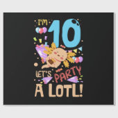 02.Axolotls-ontwerp voor een Axolotl-ventilator Cadeaupapier (Vlak)