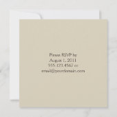 02 Bruin Tan Cream Damask Stippen Post Wedding Kaart (Achterkant)