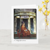 02 Carte de voeux de grande prêtresse Tarot (Fleur jaune)