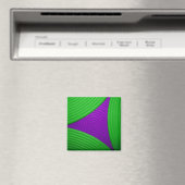 02 Magnet triangle vert et pourpre (In Situ (Lave-vaisselle))