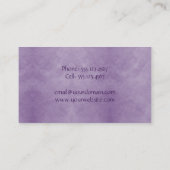 02 Paars Visitekaartje van vatbare bloemen (Achterkant)