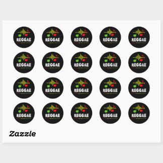 02 Reggae Soundwave Ronde Sticker