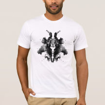 02 Zwarte Rorschach Inktvlek Abstracte Kunst T-Shi