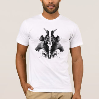 02 Zwarte Rorschach Inktvlek Abstracte Kunst T-Shi T-shirt