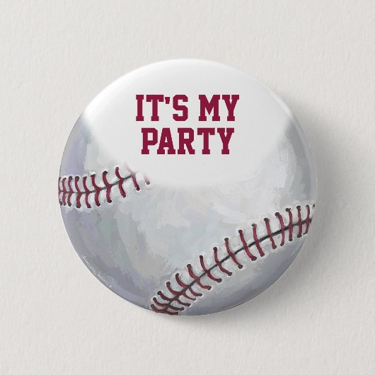 02of12 Aangepaste honkbal op jaarbasis Ronde Button 5,7 Cm (Voorkant)